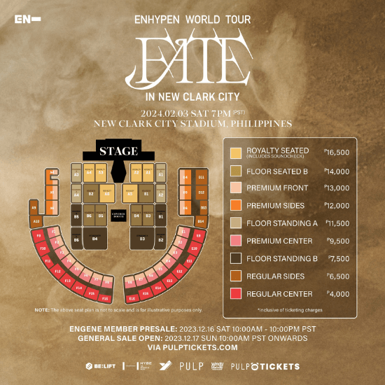Ticket prices, seat plan for ENHYPEN's 'Fate' tour in the Philippines